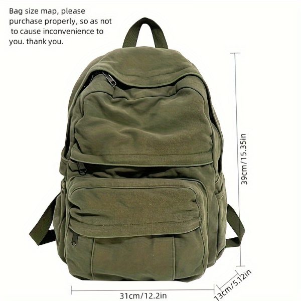 Solid color old retro Women's bag, casual Women's backpack, very suitable for daily use.