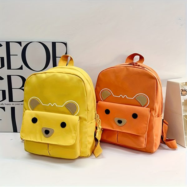 1pc ' Personalized Name Text Backpack with Cute Bear Pattern - Back Bag, Lightweight Nylon Bookbag Suitable for Travel, Commuting, Gift for Sisters (Add Your Name)