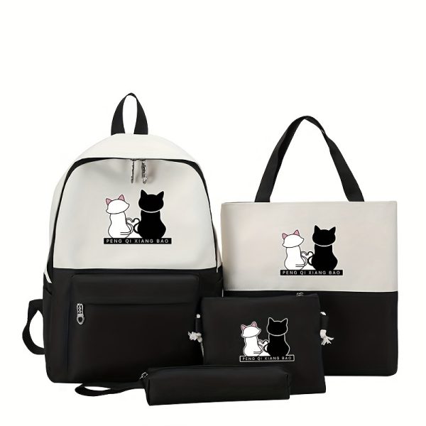 Color Block Cartoon Print Set