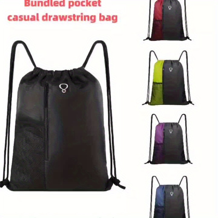 Casual Drawstring Backpack - Lightweight Travel Bundle Pockets, Durable Storage Sack - For Men & Women - Suitable for Gym, Sports, Outdoor Activities - Perfect Gift for Students & Travelers - Image 9