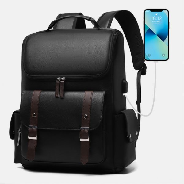 High Quality PU Laptop Backpack for Men and, 15-inch Computer Compartment 5.28-9.25gal Travel Backpack, Padded Air Mesh Straps Unisex Daypack for Spring Break Getaways& Casual Travel