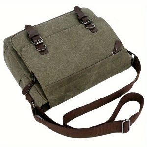 Vintage Canvas Bag Men'S Business Travel Bag College Backpack Large Capacity Shoulder Bag Casual Crossbody Bag Men'S Bag-B - Image 13
