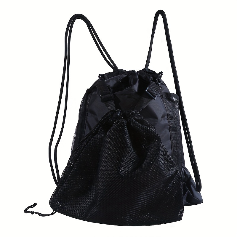 Versatile Sports Drawstring Backpack - Durable Nylon Mesh Bag for Basketball, Football, Soccer & Volleyball Storage - Ideal for Outdoor Activities, Gym, Yoga - For Sports Enthusiasts & Students - Perfect for Travel & Everyday Use - Image 3