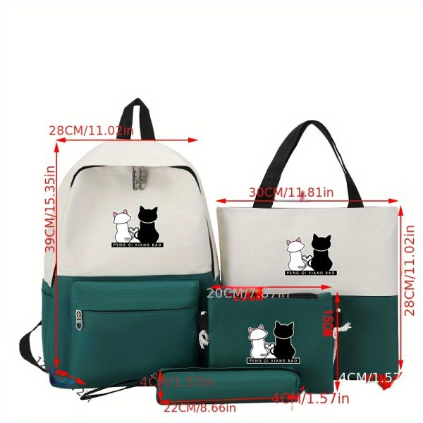 Color Block Cartoon Print Set