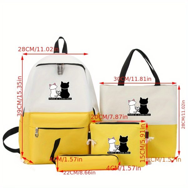 Color Block Cartoon Print Set
