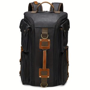 Spacious Canvas Hiking Backpack - Durable, Versatile & Stylish - For Hiking, Camping, Traveling, School & Work - Ideal for Outdoor Enthusiasts & Busy Individuals - Perfect Gift for Adventurers - Image 5