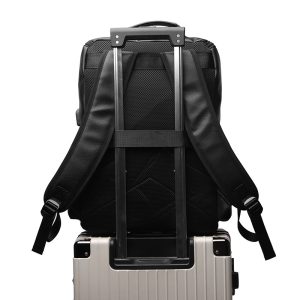 High Quality PU Laptop Backpack for Men and, 15-inch Computer Compartment 5.28-9.25gal Travel Backpack, Padded Air Mesh Straps Unisex Daypack for Spring Break Getaways& Casual Travel - Image 3