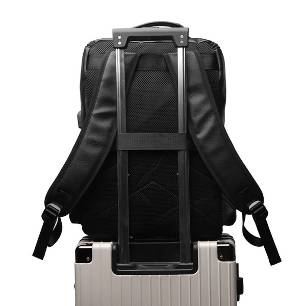 High Quality PU Laptop Backpack for Men and, 15-inch Computer Compartment 5.28-9.25gal Travel Backpack, Padded Air Mesh Straps Unisex Daypack for Spring Break Getaways& Casual Travel