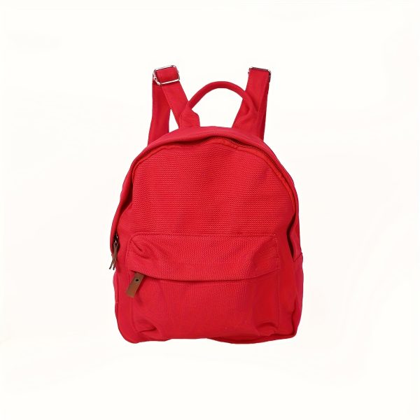 1pc Casual Backpack with an Outer Zippered Pocket, Suitable for Outdoor Sports Storage, Commuting, And Travel Portability