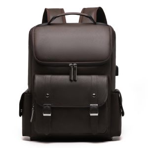 High Quality PU Laptop Backpack for Men and, 15-inch Computer Compartment 5.28-9.25gal Travel Backpack, Padded Air Mesh Straps Unisex Daypack for Spring Break Getaways& Casual Travel - Image 7