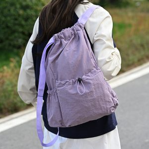 1pc Multi-Functional Women'S Backpack Single Shoulder Bag High-Quality Material Adjustable Shoulder Strap Foldable Space-Saving Outdoor Sports Fitness Large Capacity Lightweight Backpack Unisex Casual Travel Bag Book Bag Storage Bag Mountaineering B - Image 4