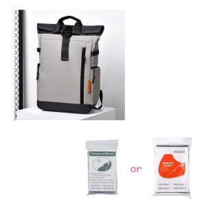 Fashion Design Gentleman Backpack Computer Bag-Large Capacity, Ultra-Light, Wear-Resistant, with Multiple Pockets, Suitable for Office, Business Trip, Travel, Adventure. Plus an Outdoor Emergency Blanket - Image 8
